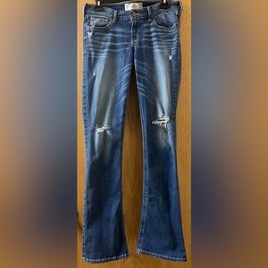 Hollister Dark Blue Distressed Jeans